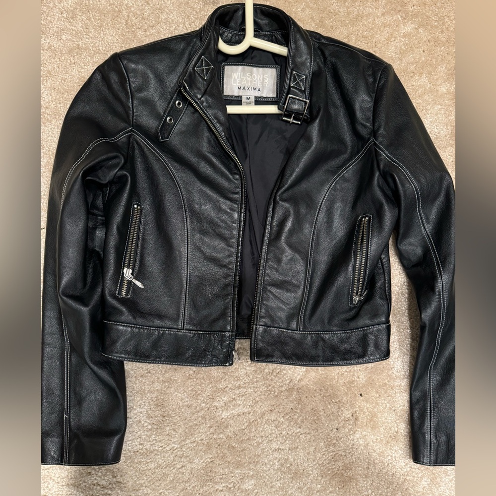 Wilsons Leather maxima size M leather moto jacket